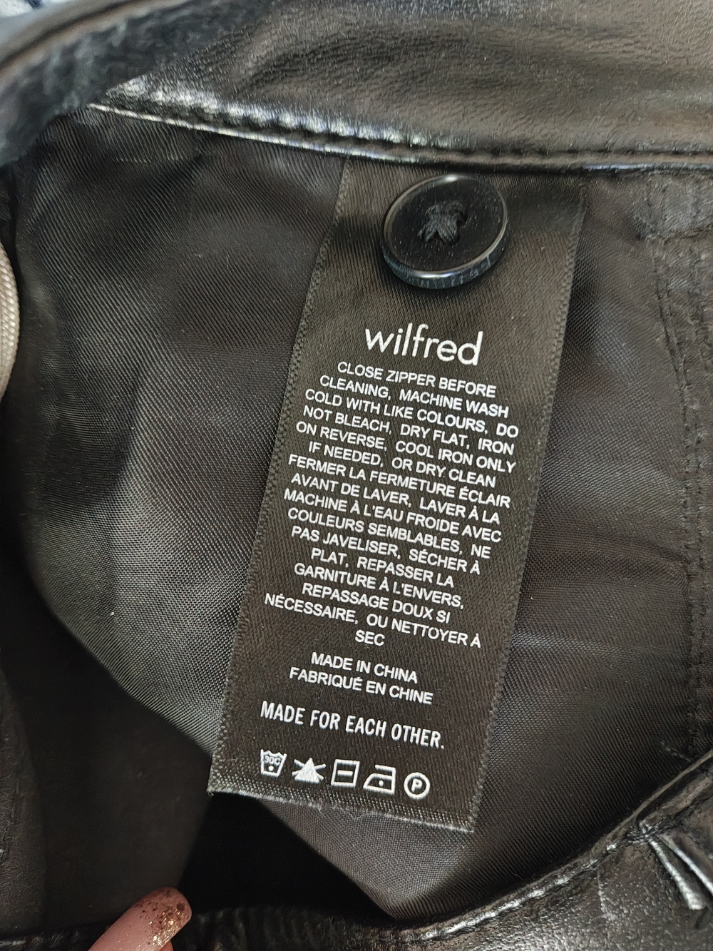 Wilfred High-Rise Leather Pants in Black New Without Tag💕 - Picture 8 of 14